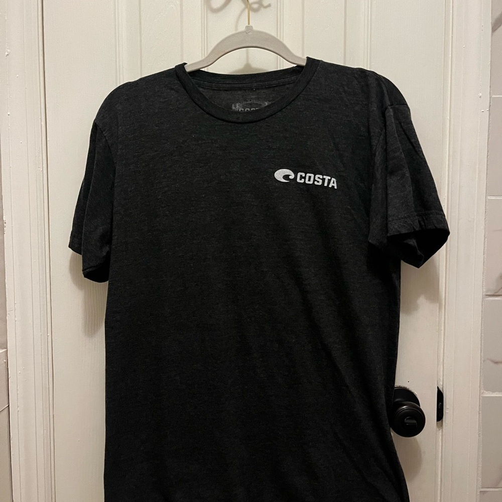 Costa Dark Grey Short-Sleeve Logo Tee